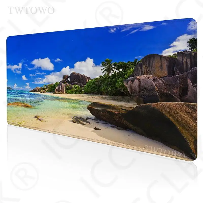 

Beach Waves Mouse Pad Gaming XL New Home HD Large Mousepad XXL MousePads Soft Natural Rubber Carpet Office Laptop Mice Pad