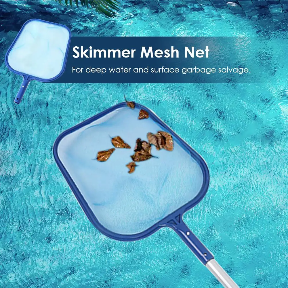 

Fish Pond Skimmer Net Swimming Pool Cleaning Leaf Skimmer Mesh Frame Net for Cleaning Swimming Pool Water Garbage Accessory New