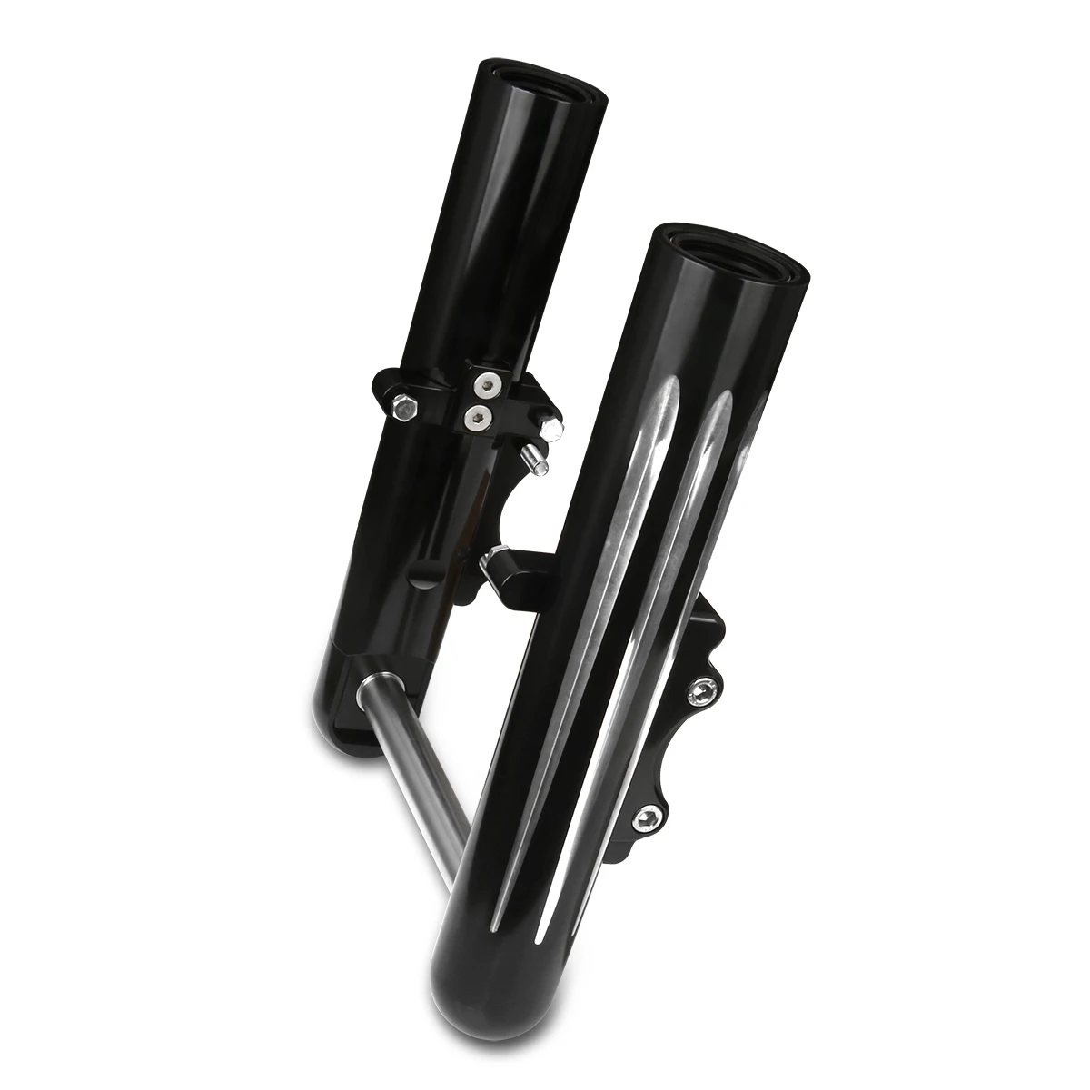 

Black CNC Hollow cut Fork legs For harley davidson FLT TOURING 2014-UP BAGGER street road glide king FLHX FLHR