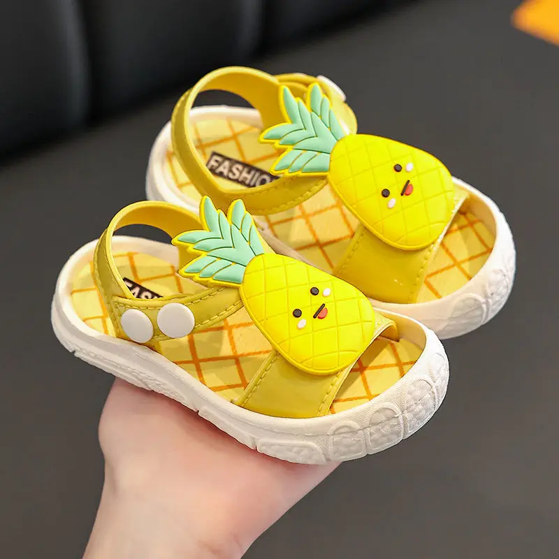 

Sandal for Girl Child 2022 New Children's Jelly Fruit Watermelon Shoes Cartoon Summer Boys and Girls Slippers Outdoor Sandals