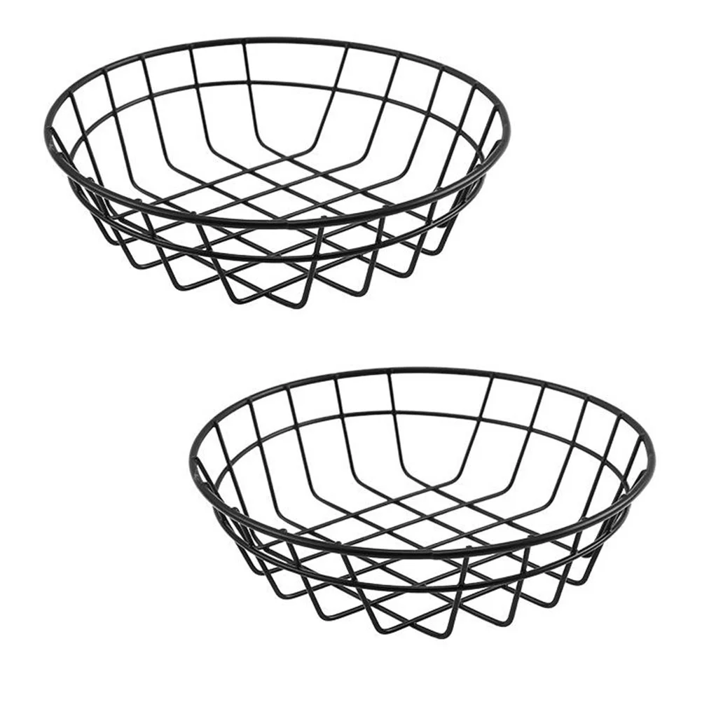 

Fast Food Baskets Deli Baskets Metal Wire Bread Basket French Fries Holder Snack Tray Serving Baskets For Popcorn Chips Burgers