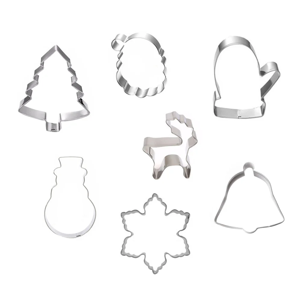 

Cookie Christmas Moldcutters Party Diy Biscuit Chocolate Tool Baking Kitchen Snowman Holiday Decor Favor Reindeer Shaping Tree