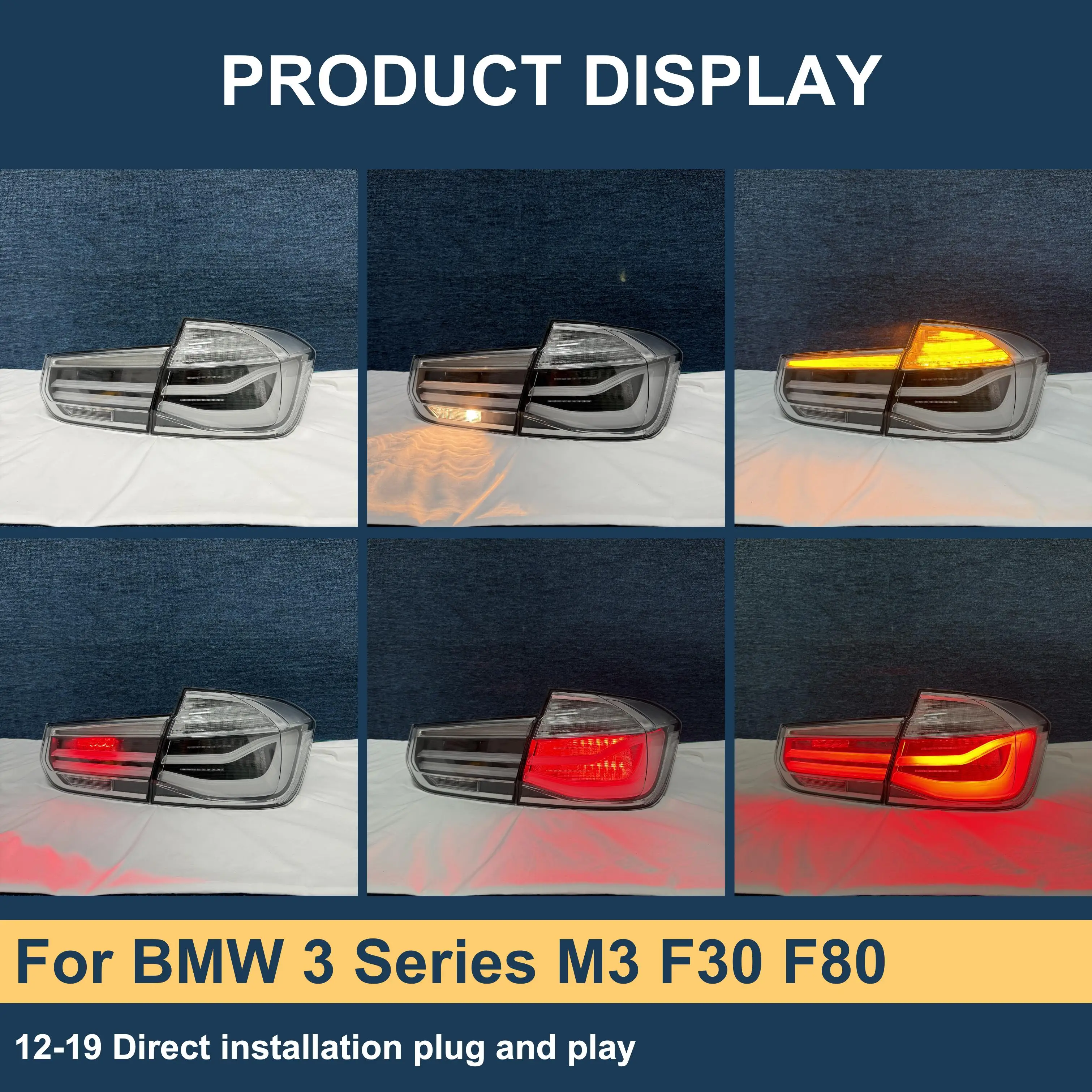 Фото Задние фонари J ONE Cars Parts And Accessories Lci MP белого цвета для BMW 3 серии M3 F30 F80 2012-2019 G20 F30 №4