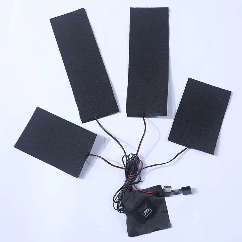 

Электрическая грелка 4-в-1 с USB, Складная Водонепроницаемая композитная волоконная грелка, нагревательная пленка для одежды