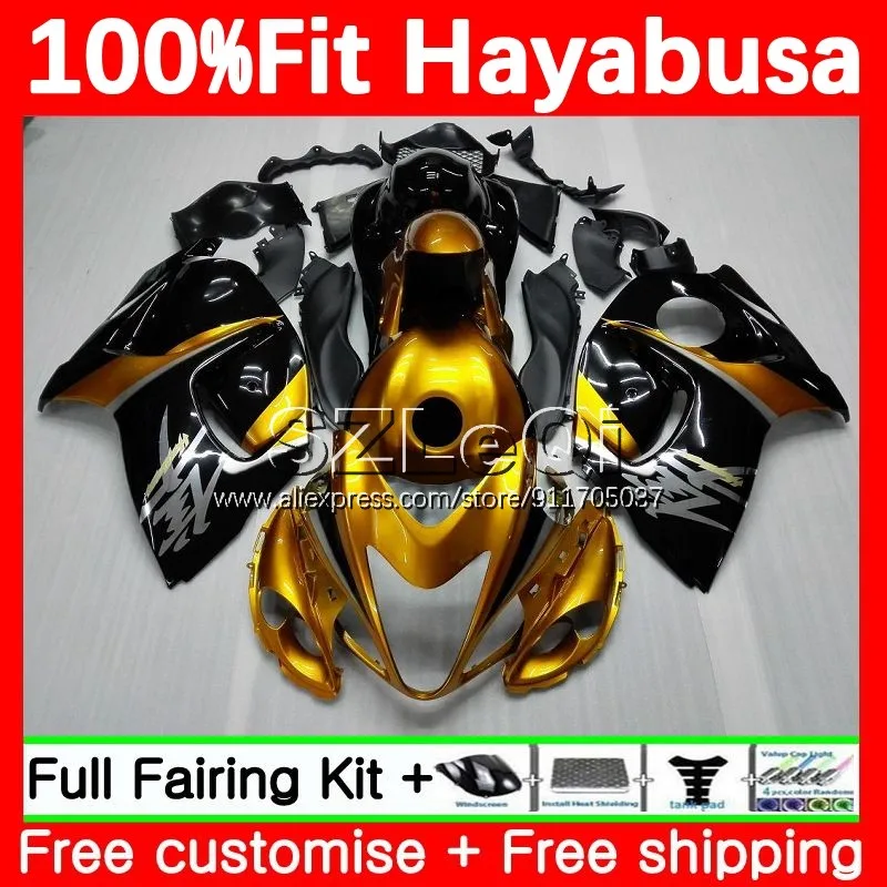

Golden Black Injection For SUZUKI GSXR-1300 Hayabusa GSXR 1300 CC GSXR1300 08 09 10 11 12 13 14 15 16 17 18 19 Fairings 88LQ.0