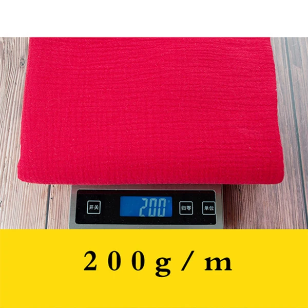 Двойная хлопково-льняная ткань мягкая детская платье из бамбукового крепа