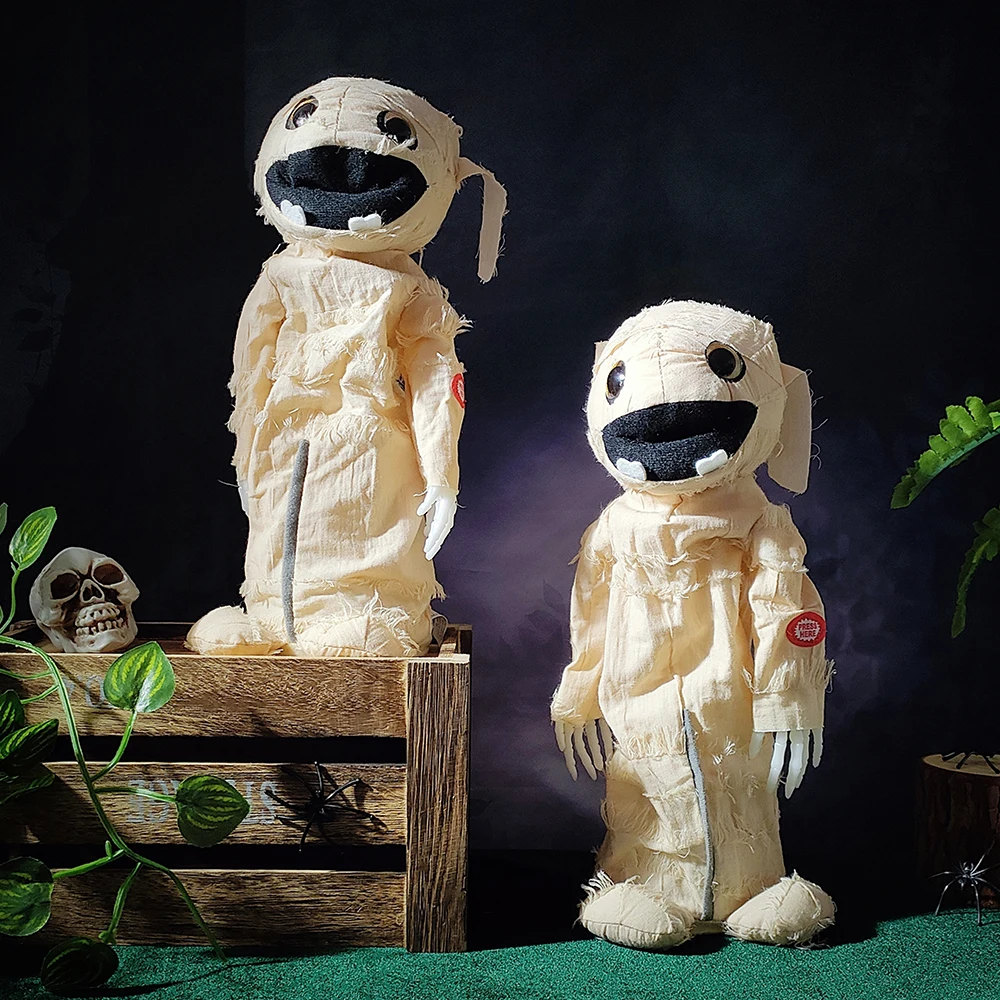 

Halloween Electric Lifting Mummy Singing Mummy Doll 2023 Halloween Party Decorations Haunted House Horror Props Sound Kids Toys