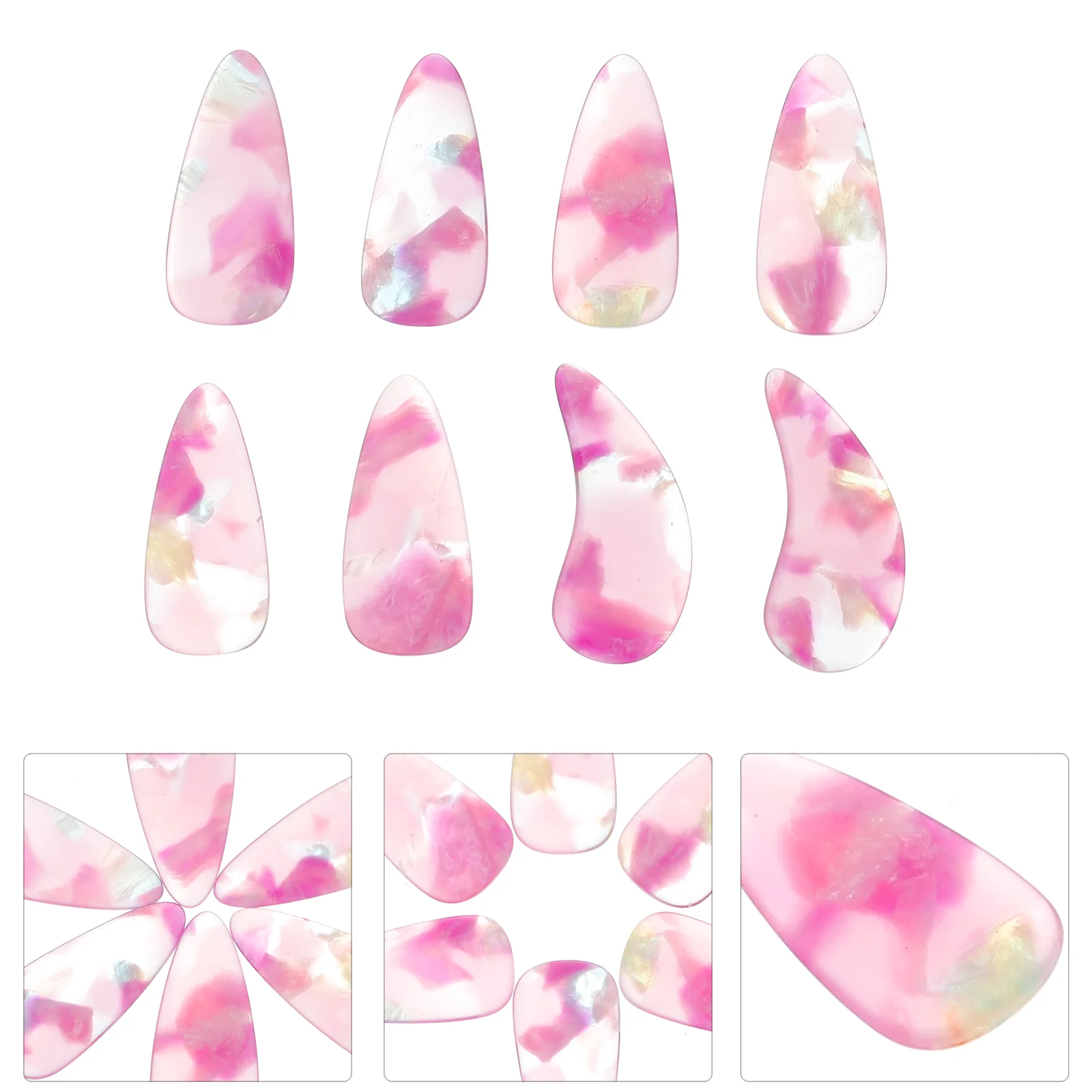 

8 Pcs Ukulele Picks Nylon Guitar Finger Guards Mandolin Picks Purple Instrument Picks Instrument Nail Covers