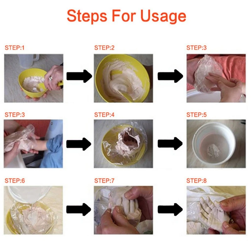 DIY Baby Plaster Mold 3D Hand Foot Print Mold for Baby Souvenir Hand Casting Kit Couples Wedding Accessories Home Decor Gifts