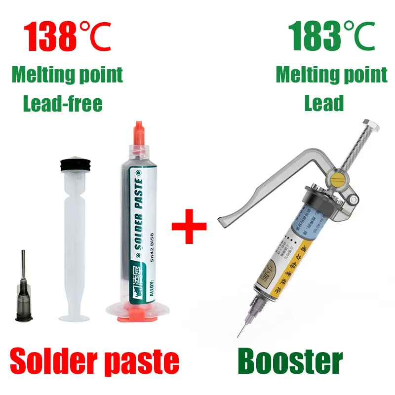 55g Low Temperature Solder Paste SMD IC PCB Extruder Flux for Soldering LED Welding Paste for Iphone Repair Welding Flux