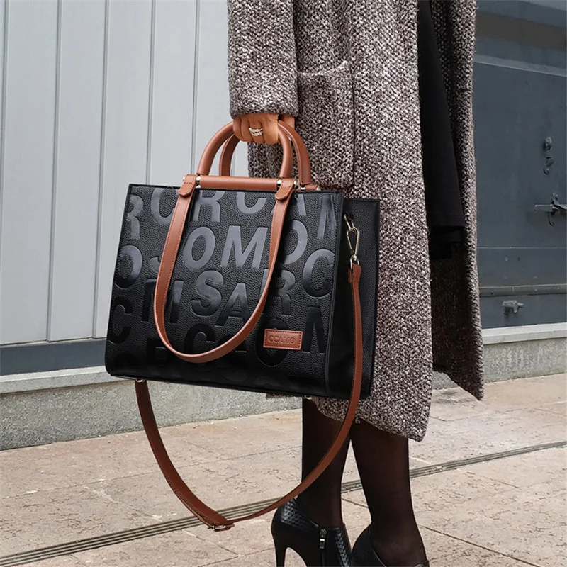 

Bags for Women 2022 New Luxury Handbags All Match Letter Embossing One Shoulder Bag Designer Handbags High Quality Soho Bag sac