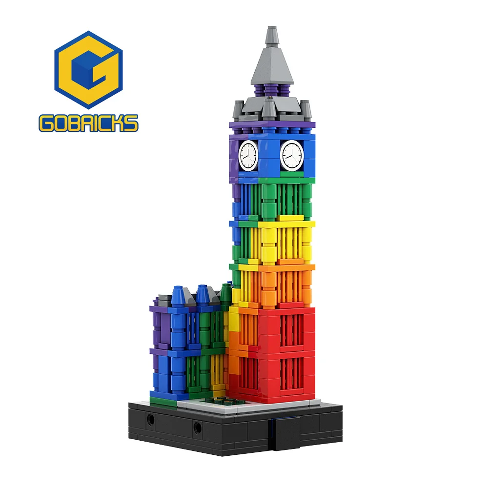 

Gobrick MOC красочные строительные блоки Биг-Бен, Сборная модель, игрушки, развивающая игрушка, детская игра, мировая архитектура, обучающая игрушка