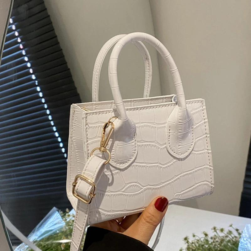 

Alligator Women Solid Handbag Small Crossbody for Ladies Crocodile Patterns Girls Mini Gold Purse Luxury Brand Replica Bag 2022