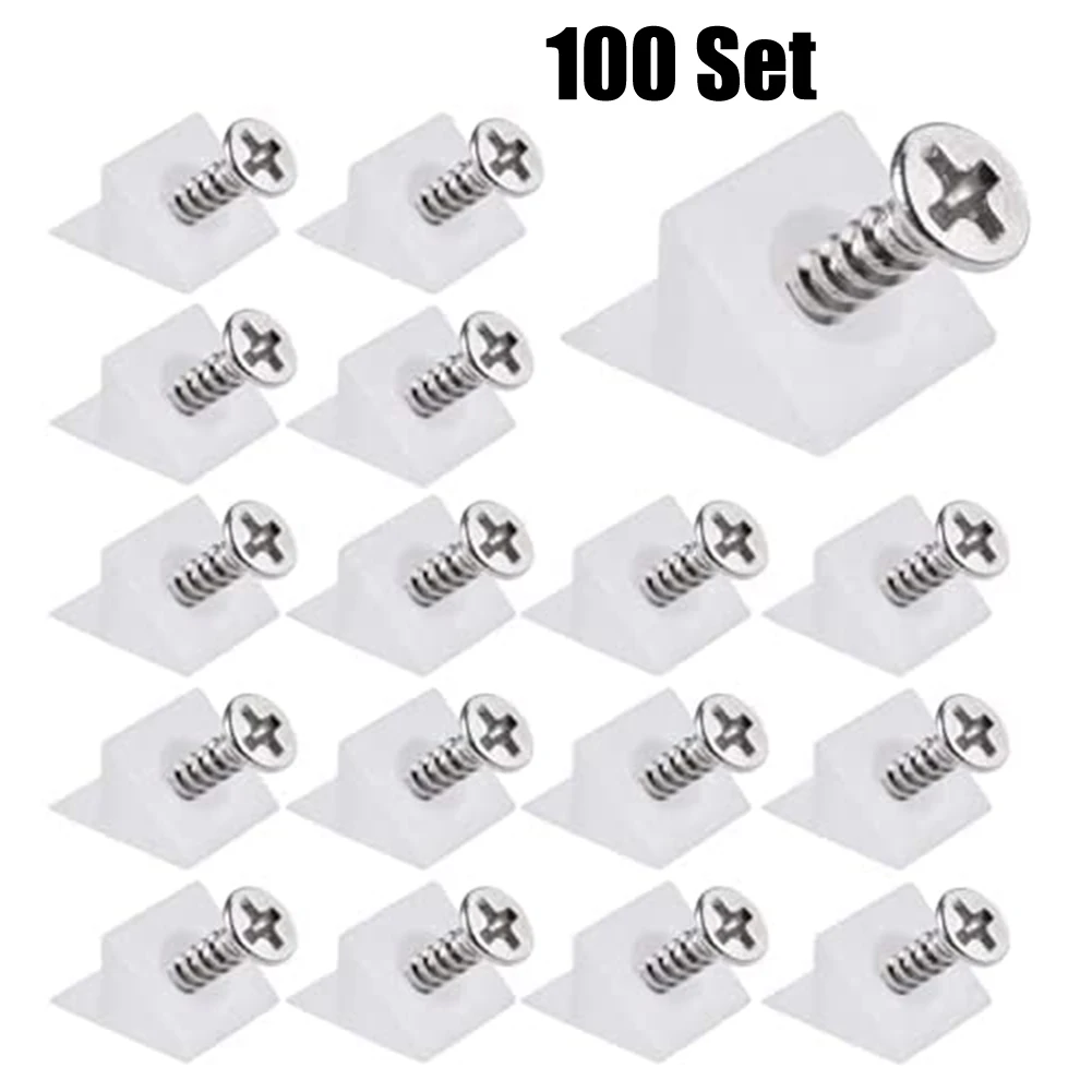 

100 X Repair Fixing Drawer Chest Bottom Sagging Support Mending Mend Wedge Screw Bolts Screws Fasteners Nails