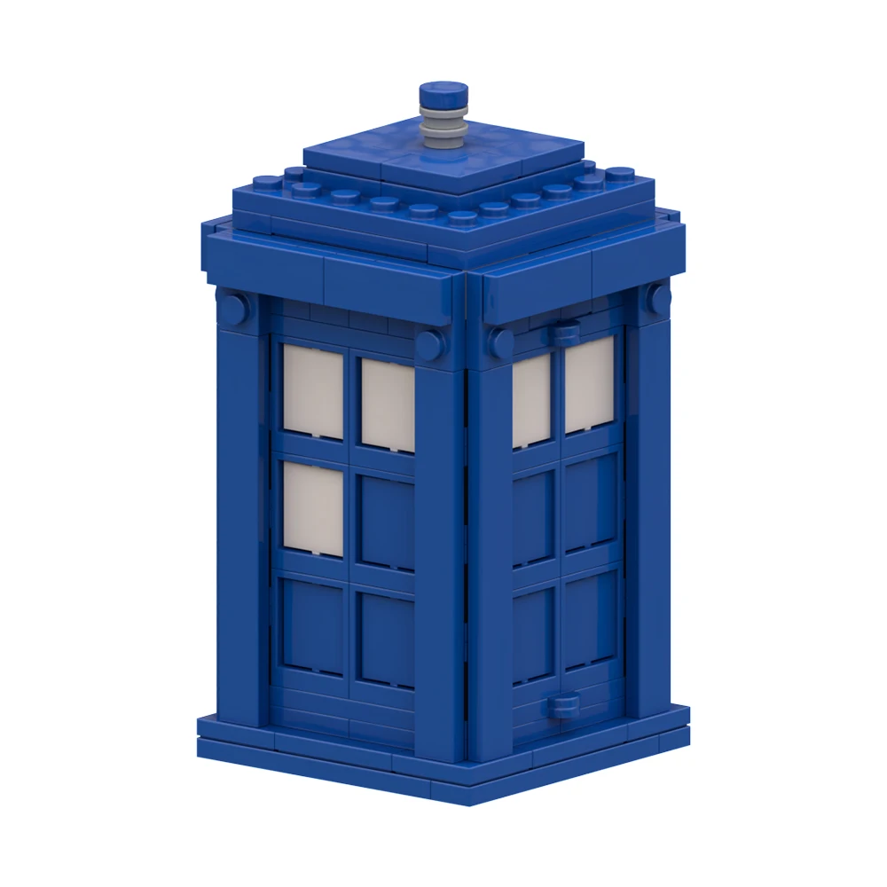 Blue  Booth Tardis Time Machine Shuttle Brick Model Toy Kids Toys Gift
