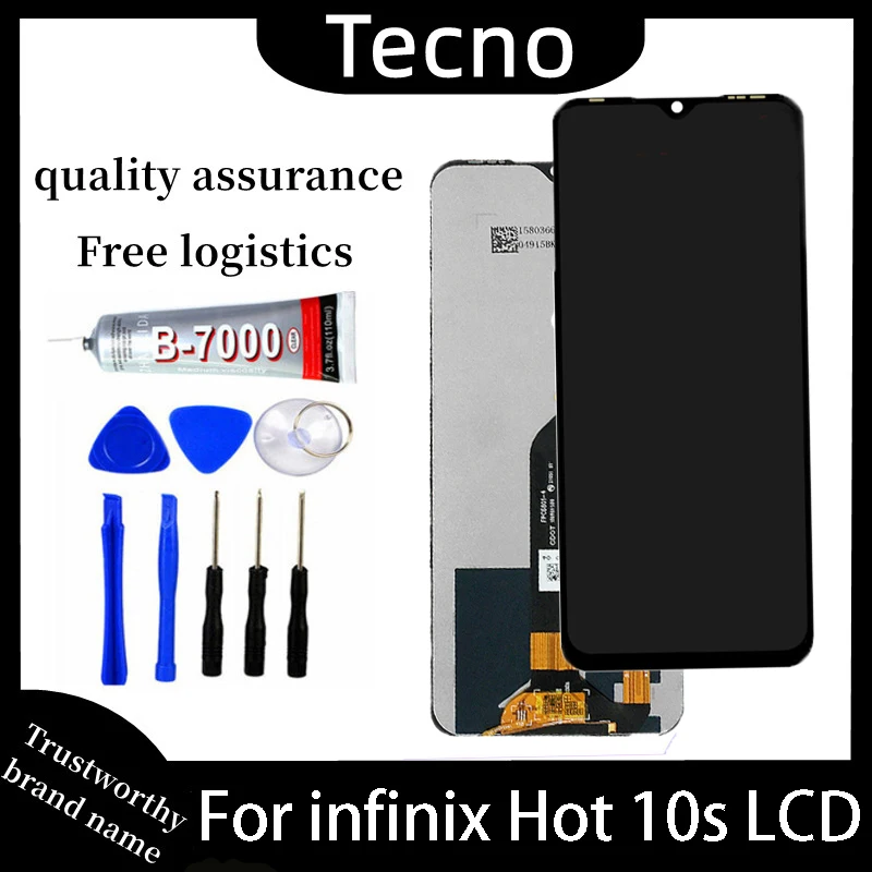 

6.82inch New X689 LCD For Infinix HOT 10T 10S X689C x689D LCD Display Touch Screen Digiziter Assembly Repair Replacement Parts