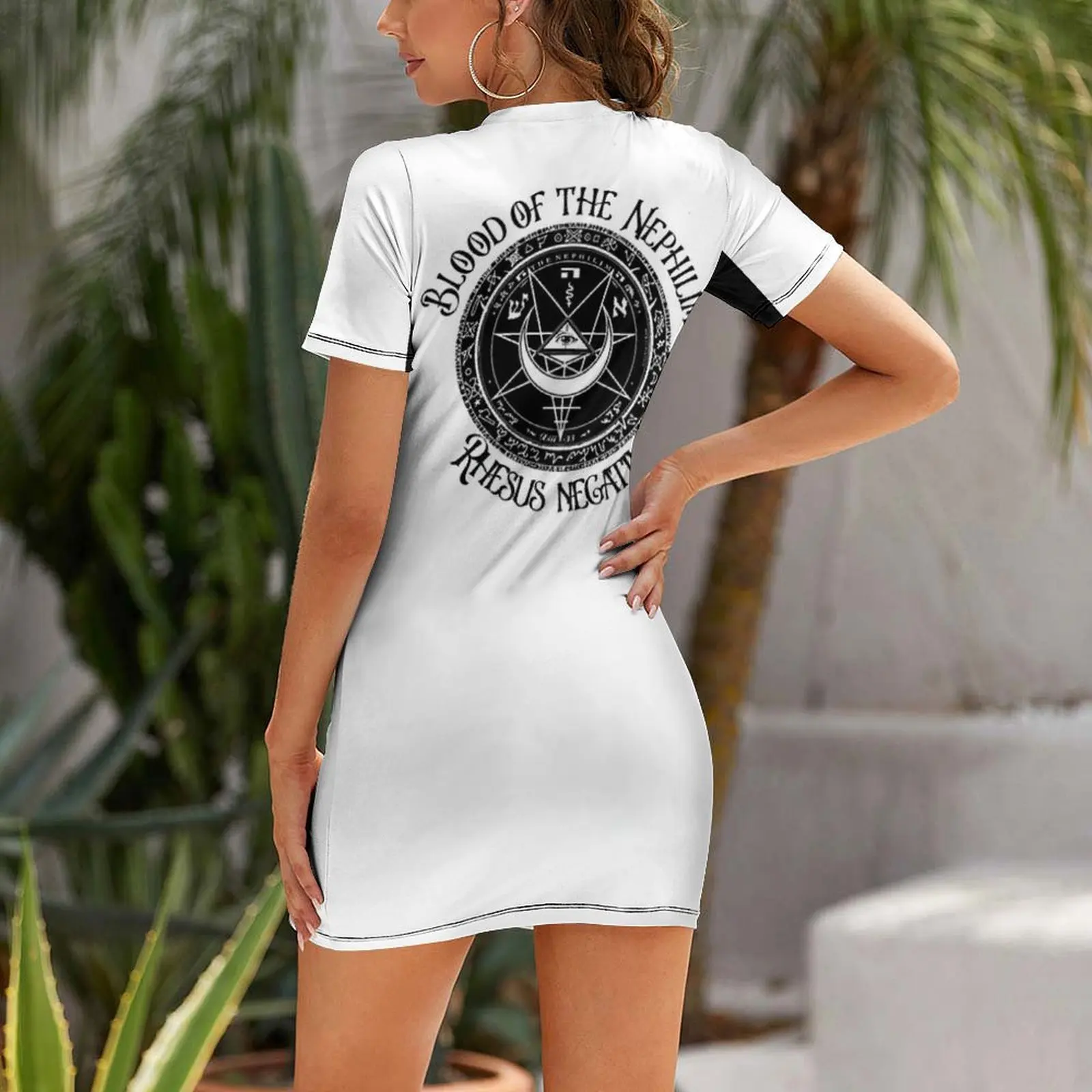 Платье Rhesus Negative Blood of the Nephilim Angel с короткими рукавами летнее платье для женщин