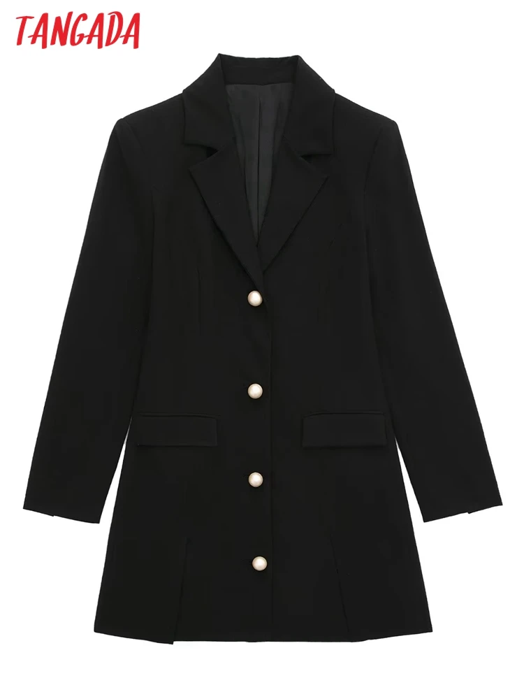 

Платье-Мини Черное офисное с длинным рукавом, JE280