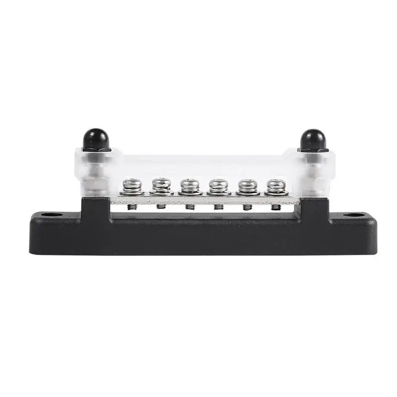 

Bus Bar Box 6 Terminal Single-row Bus Bar 150A BusBar Block With Cover Ground Distribution Power Distribution Terminal Block For
