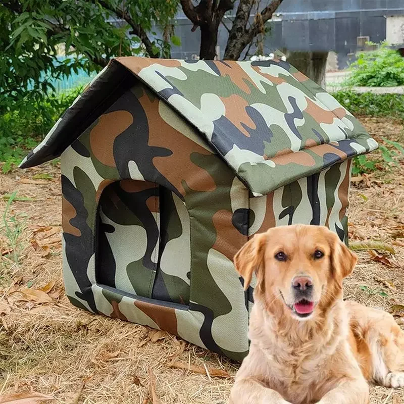 

NEW2023 Outdoor Waterproof Pet House Keep Warm Stray Shelter Stable Durable Outdoor Pet Tent with Windproof Door 3 Sizes Option