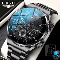lige nfc bluetooth call smart watch men hd screen sports bracelet waterproof ecg health monitor men smartwatch for ios android