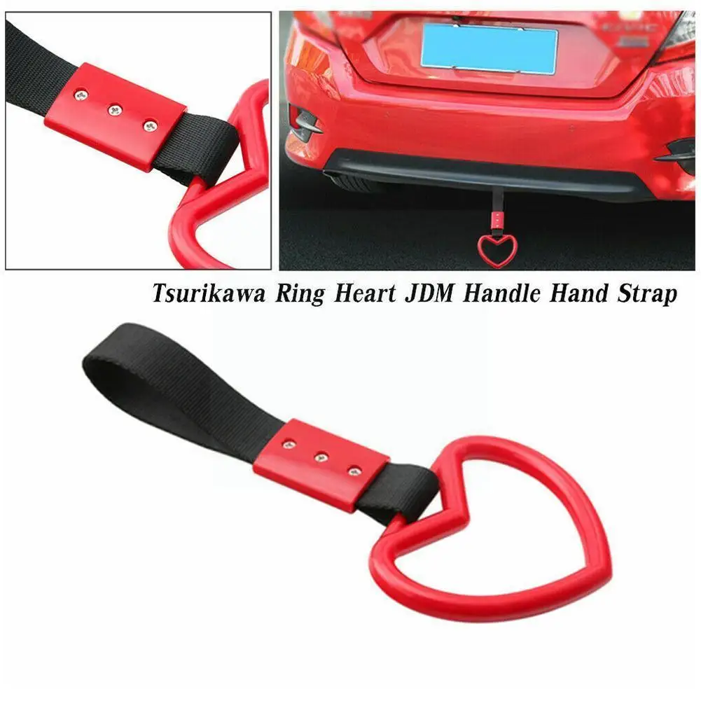 

Tsurikawa Ring Heart Jdm Train Bus Handle Hand Strap Charm Accessories Strap Styling Auto Car Drift Drift L4z2