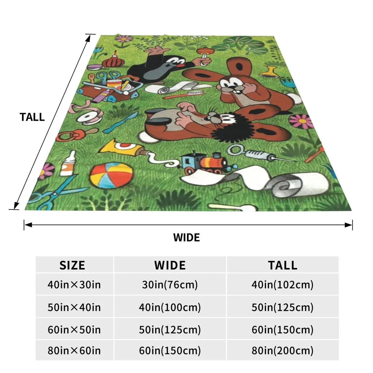 Одеяло с рисунком маленького крота Krtek плюшевое мягкое покрывало из кораллового
