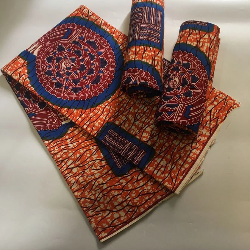 

2023 Ankara African Wax Prints 100% cottonr Fabric Binta Real Wax High Quality 6 yard African Fabric for Party Dress