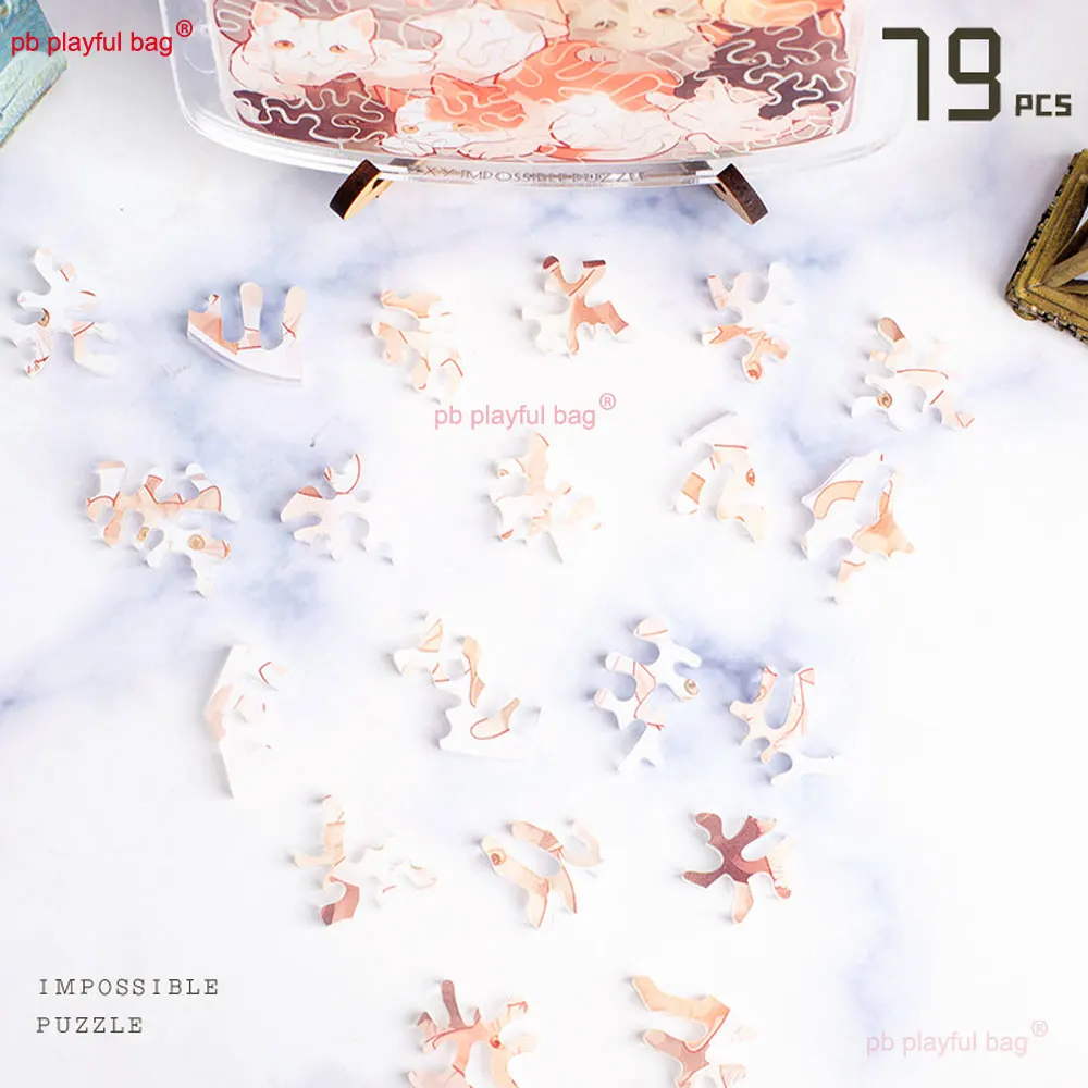 Плоская головоломка с рисунком кота бутылка желаний детские рождественские