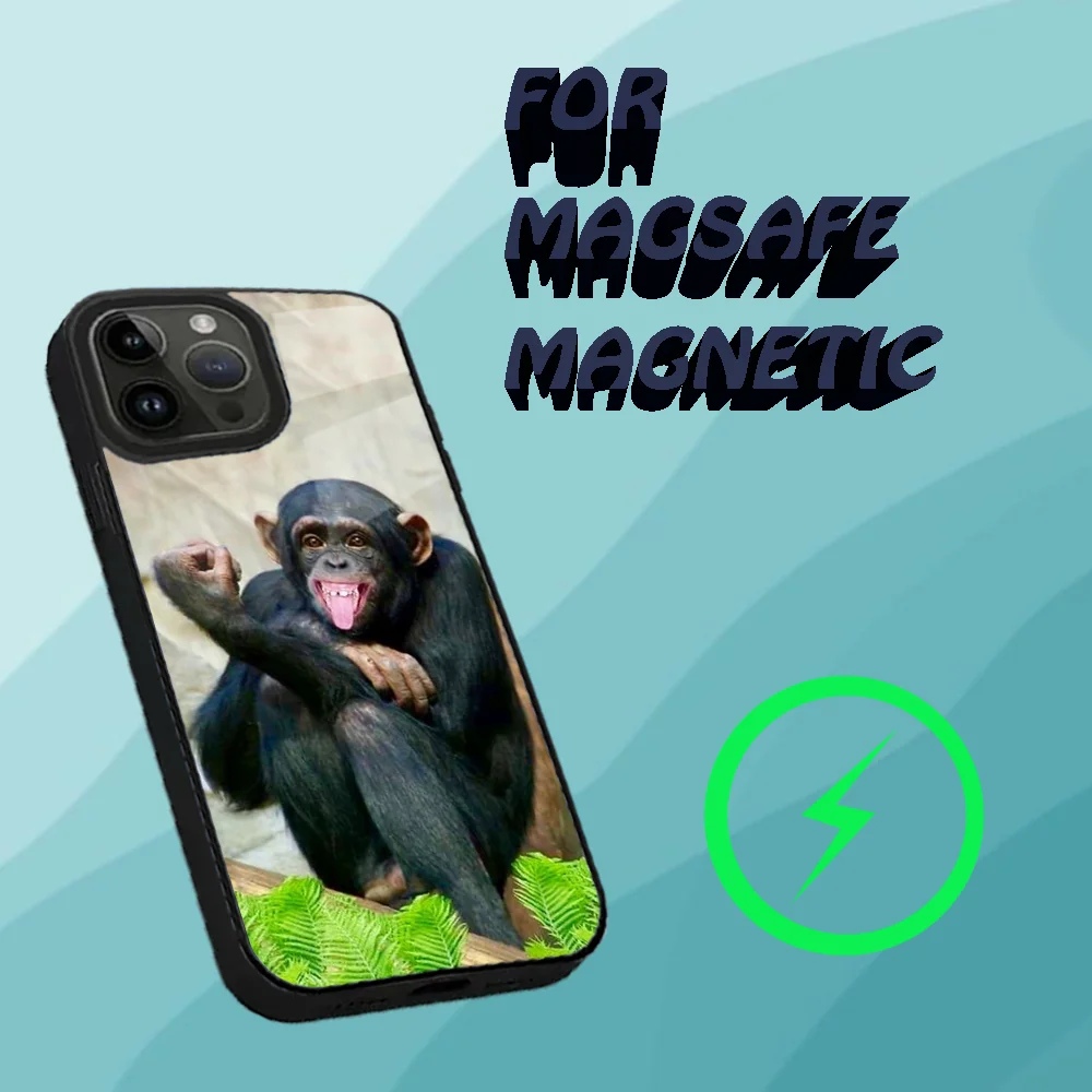 Чехол для телефона Monkey Sipping Caprisun Meme iPhone 16 15 14 13 12 11 Plus Pro Max Mini Magsafe с магнитной