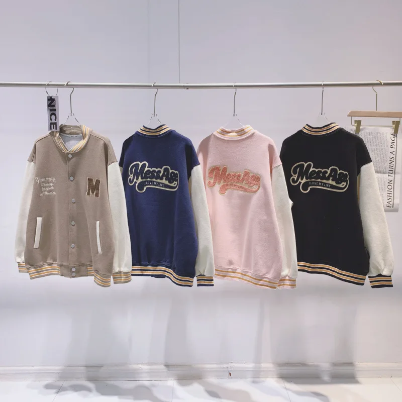 

2022 new long-sleeve embroidery hoodies Women oversized designer coat Fashion loose casual Streetwear clothing fall tops