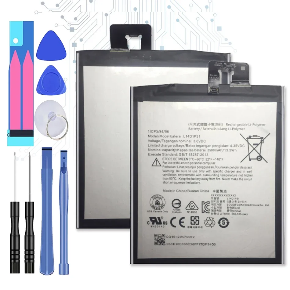 Аккумулятор L14D1P31 L16D1P31 L16D1P32 3500 мАч-4050 мАч для Lenovo PB1-770N PB1-770M PHAB 2 (Pro Plus) PB2-670N PB2-670M