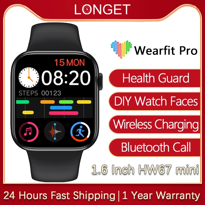 

Смарт-часы Longet HW67 mini, 7 дюймов, 38 мм, Bluetooth, режим сна