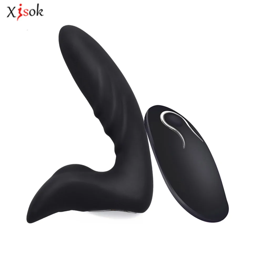 

Vibrating Prostate Massager Men Anal Plug Waterproof 10 Stimulation Patterns Powerful Motors Butt Silicone Sex Toys for Adults