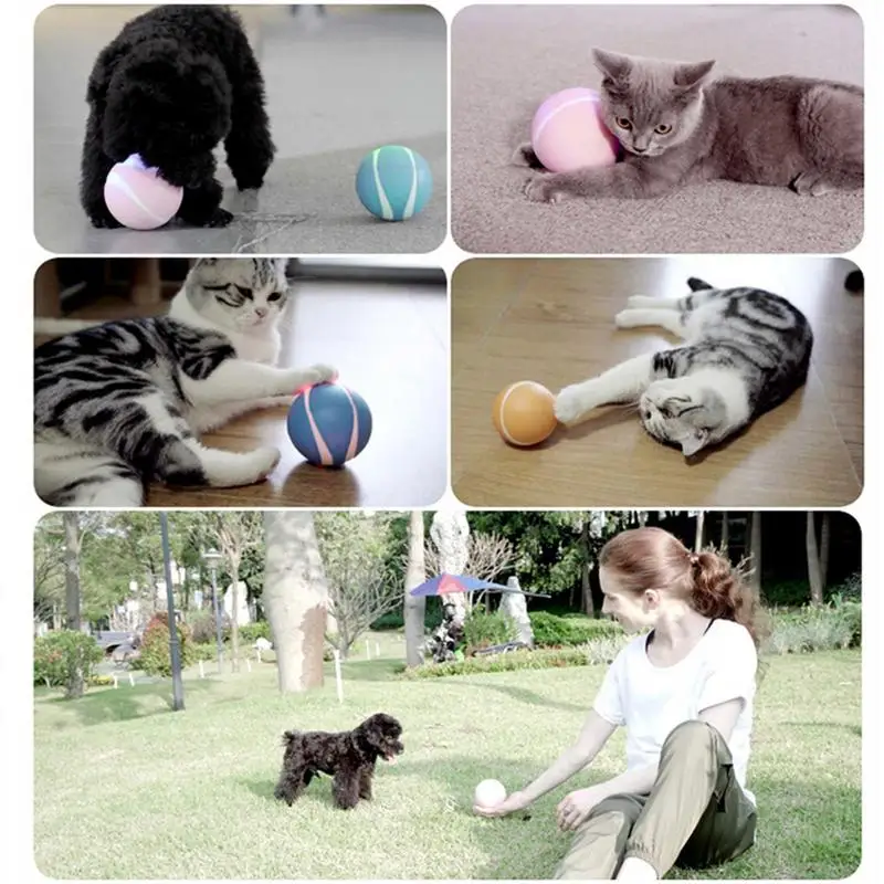 

Remote Control Pet Cat Toy Ball USB Electric Pet Interactive Ball LED Auto Rolling Flashing Ball Toys For Cats Dogs Dropshipping