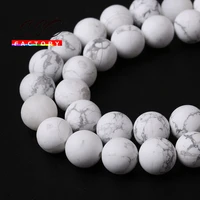 natural stone white howlite turquoises round loose beads 15 strand 4 6 8 10 12 mm for jewelry making diy bracelet necklace t121