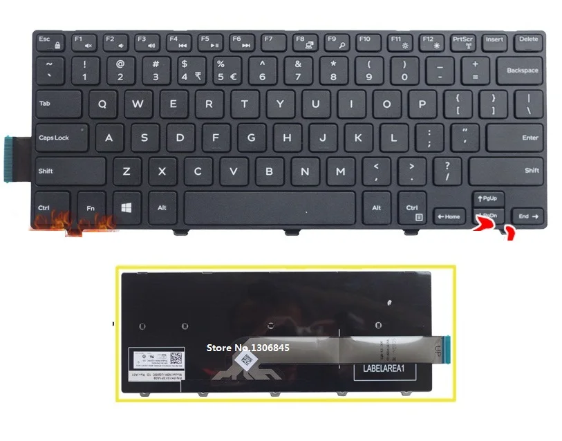 

Новая английская клавиатура SSEA для ноутбука DELL 14 3000 5000 3441 3442, черная клавиатура