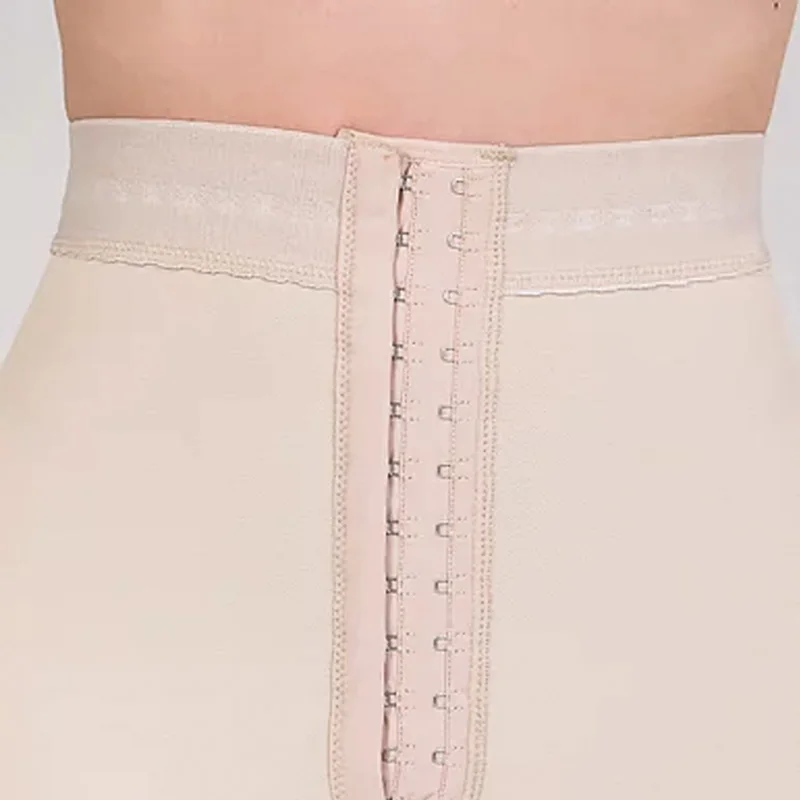 High Waisted Adjustable Front Closure 3 Hook-eye Panty Short With Button