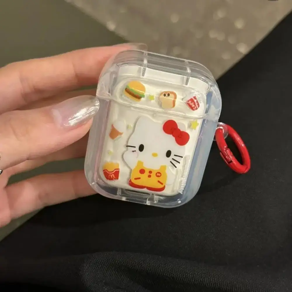 

Hello Kittys Earphone Case Kawaii Sanriod Headphone Protective Bluetooth Airpods1 2 Generation Pro Kuromi Soft Cover Accessories