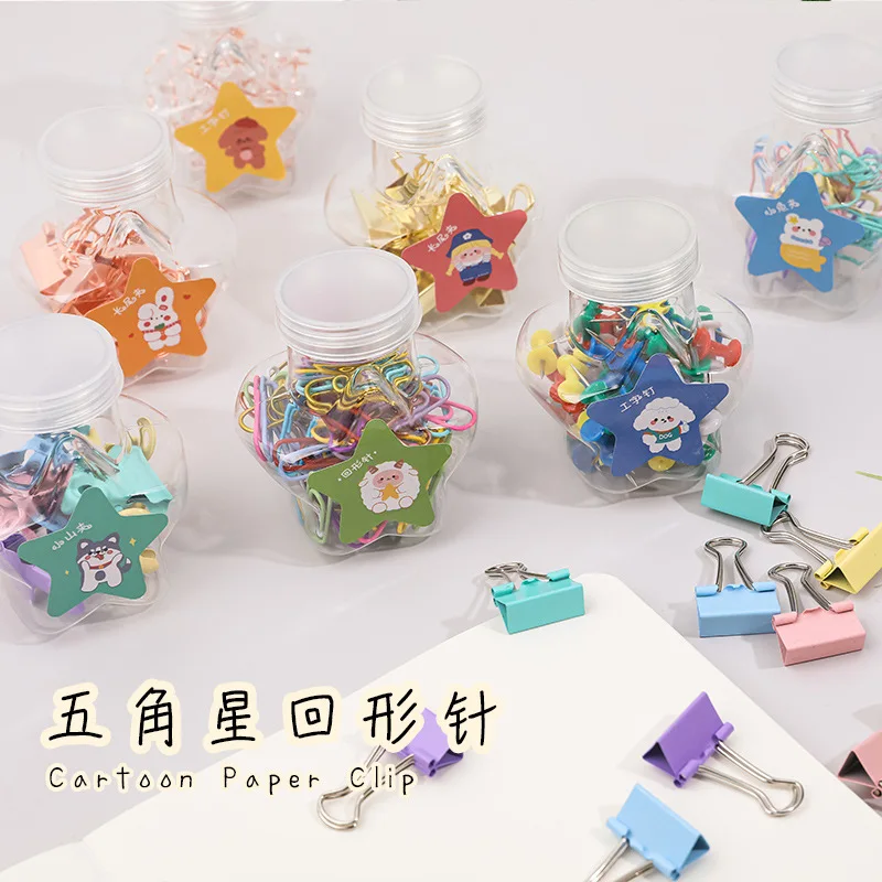 

Kawaii студенты организовывают сортировку зажимов для бумаги «сделай сам» инструменты цветной металлический ласточкин хвост канцелярские то...