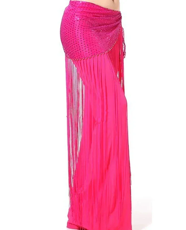 Аксессуар для танца живота с блестками Длинный эластичный платок кисточками