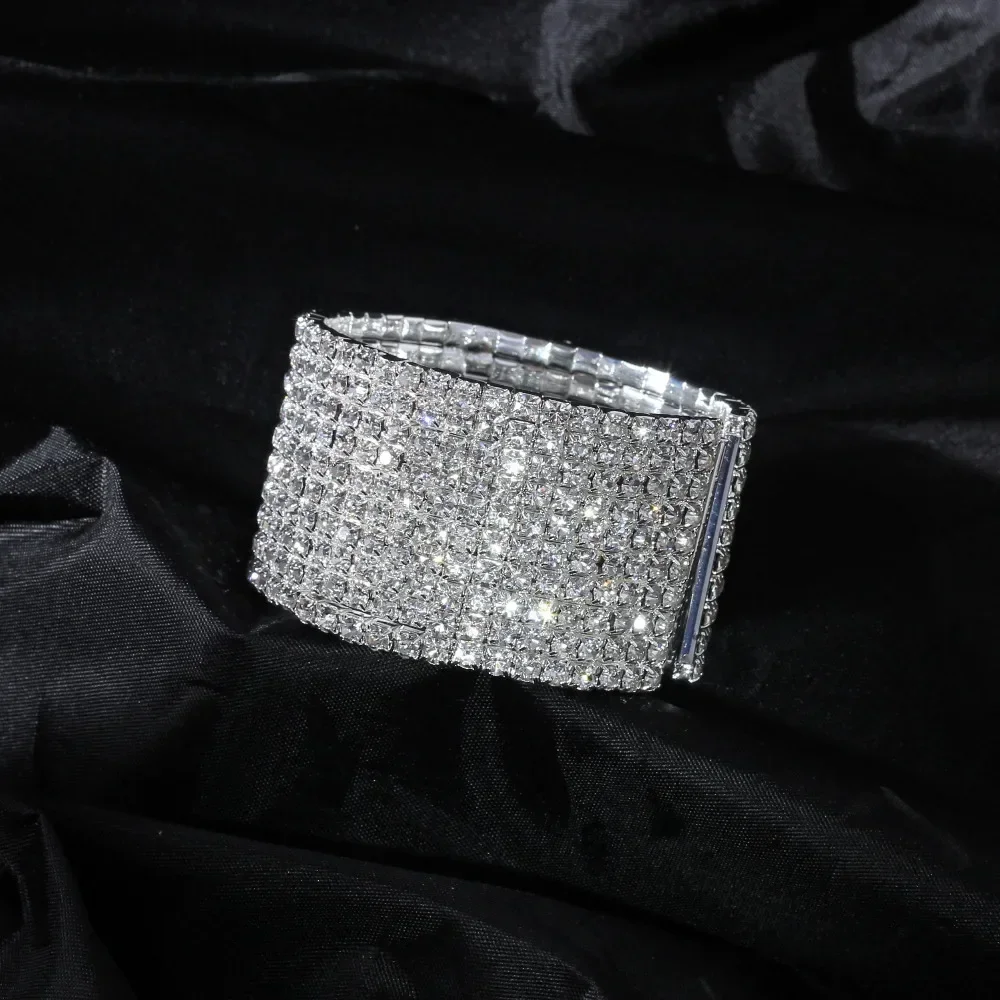 MANGOSKY свадебные украшения 1-10 рядов манжеты CZ горный хрусталь кристалл стрейч