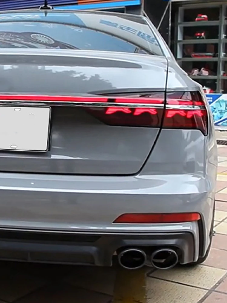 Высококачественные светодиодные задние фонари для Audi A6 C8 2019-2024, модернизированные в стиле A8 Hoxi, с эффектом сквозного света, аксессуары для задних фар. (art.: 3920d9effbbdb) - 3920d9effbbdb