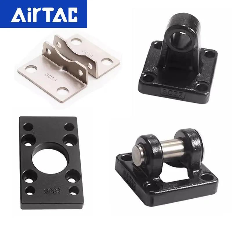 Фото AirTAC оригинальные аксессуары для кронштейна цилиндра SC/SU F-SC32/40/50/63/80CA/CB/FA/LB с одним двойным ухом, фланцевая пластина №1