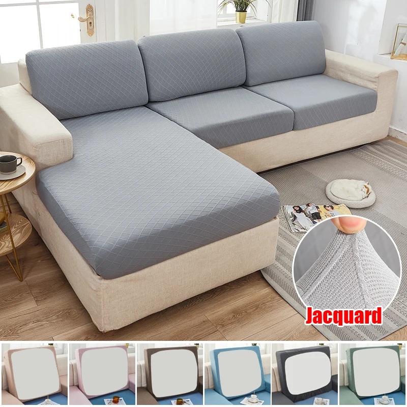 

Чехол для дивана из толстой ткани, однотонный эластичный жаккардовый чехол для сиденья, секционный L-образный чехол для углового кресла для ...
