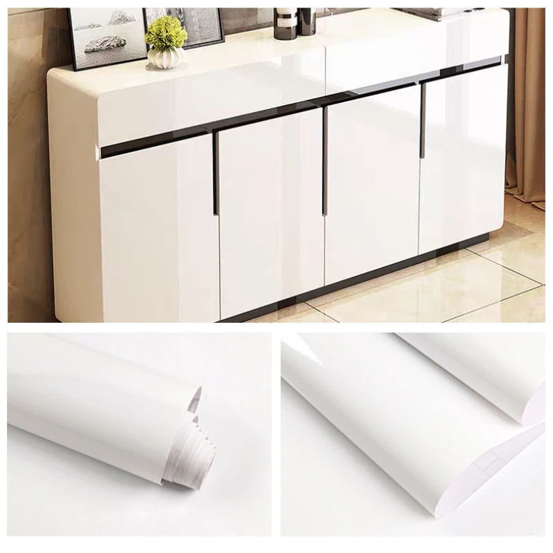 DIY Solid PVC Adhesive Sticker Wallpaper for Furniture  Peel and Stick Kitchen Vinyl Cabinet Waterproof Wall Stickers Room Decor