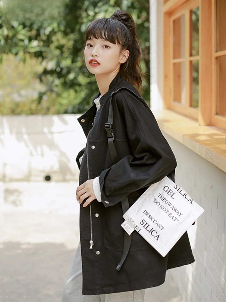 La Chabell 7M 2024 осенний модный простой уличный кардиган текстурированная лоскутная