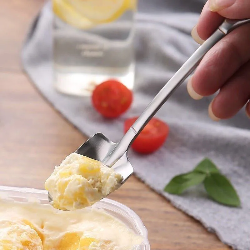 Coffee Spoon Creative Teaspoons Stainless Steel Shovel Spoons Ice Cream Dessert Scoop Kitchen Tableware Cutlery Set |