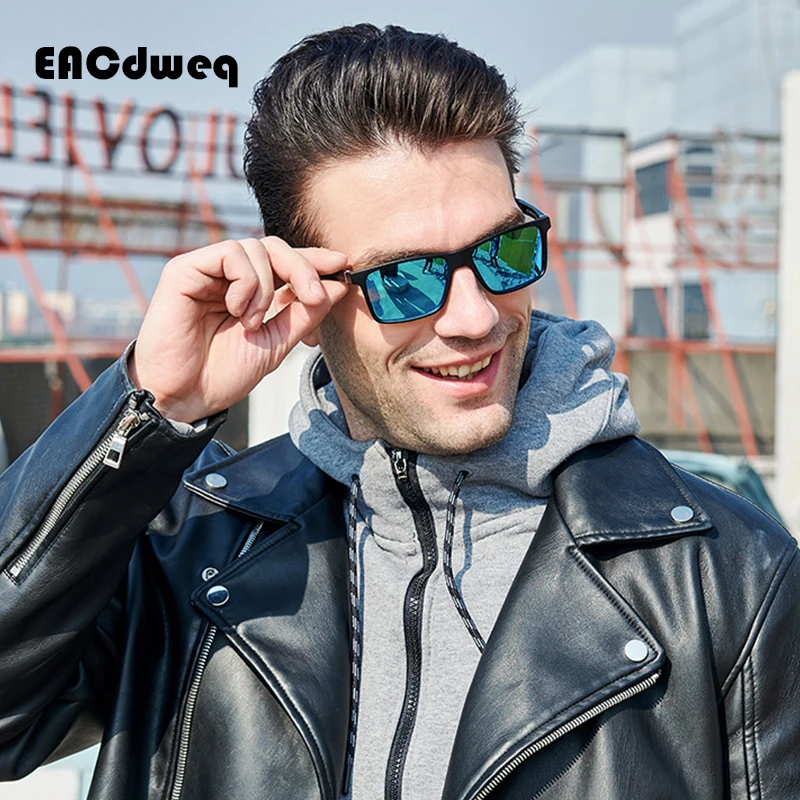 Очки солнцезащитные мужские классические квадратные зеркальные солнечные очки