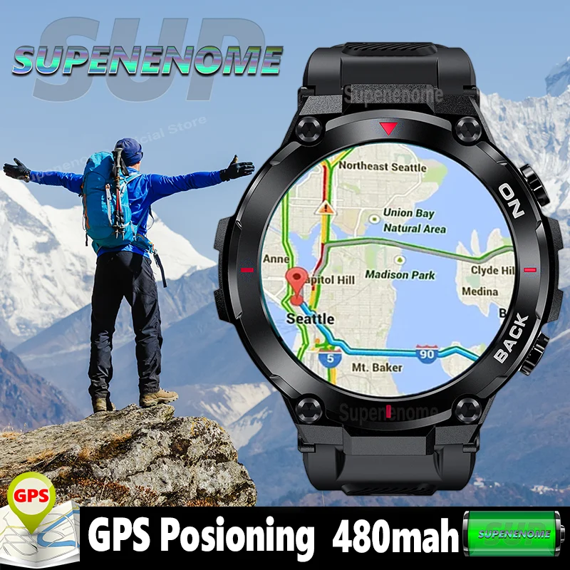 

2023 GPS Smart Watch Sports Fitness Bracelet Call Reminder Heart Rate IP68 Waterproof Smartwatch For Men Android IOS Watch